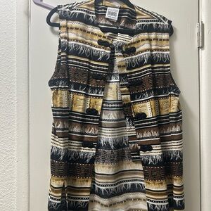 R&M Richards‎ Black and White Tie Front Midi Dress